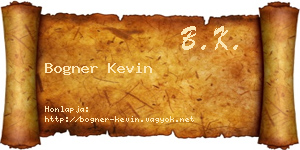 Bogner Kevin névjegykártya
